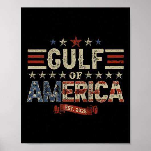 Retro Golf van de VS Amerika EST 2025 Amerikaanse Poster (Voorkant)