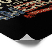 Retro Golf van de VS Amerika EST 2025 Amerikaanse  Poster (Hoek)