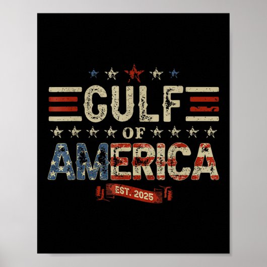 Retro Golf van de VS Amerika EST 2025 Amerikaanse Poster (Voorkant)