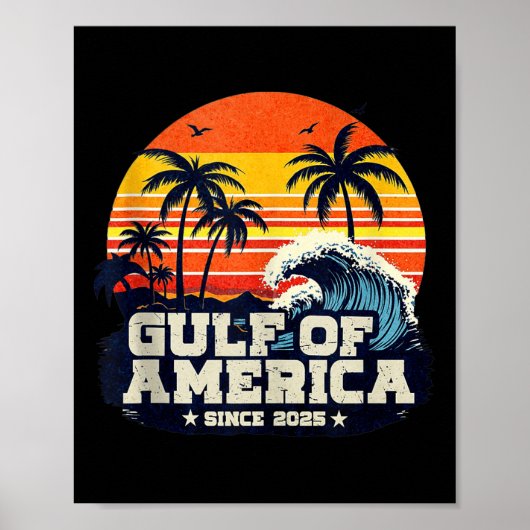 Retro Golf van de VS Amerika EST 2025 Amerikaanse Poster (Voorkant)