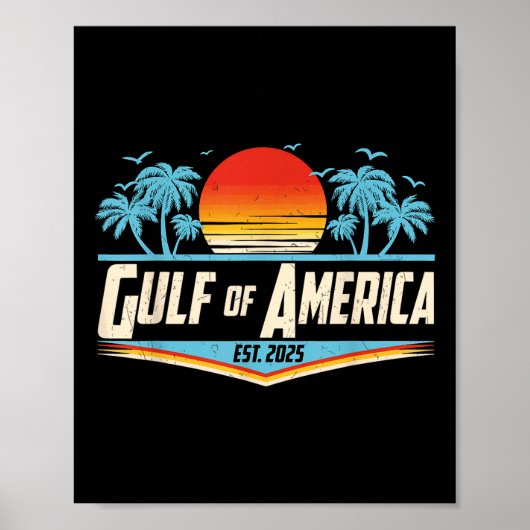 Retro Golf van de VS Amerika EST 2025 Amerikaanse  Poster (Voorkant)