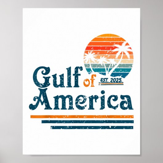 Retro Golf van de VS Amerika EST 2025 Amerikaanse Poster (Voorkant)