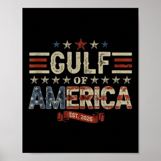 Retro Golf van de VS Amerika EST 2025 Amerikaanse  Poster (Voorkant)
