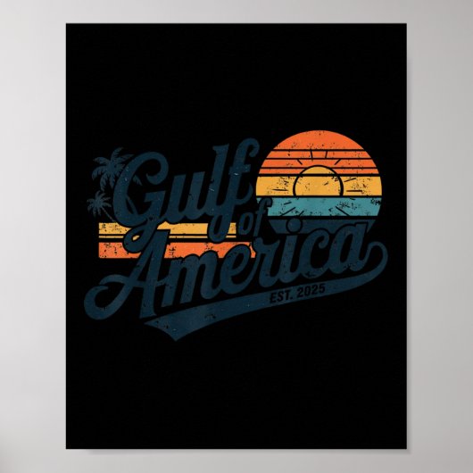 Retro Golf van de VS Amerika EST 2025 Amerikaanse  Poster (Voorkant)