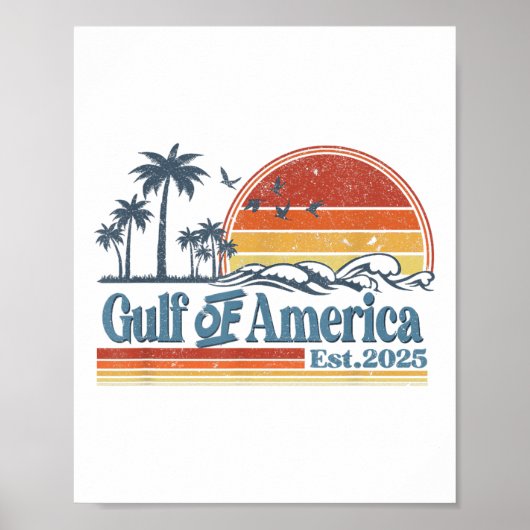 Retro Golf van de VS Amerika EST 2025 Amerikaanse Poster (Voorkant)