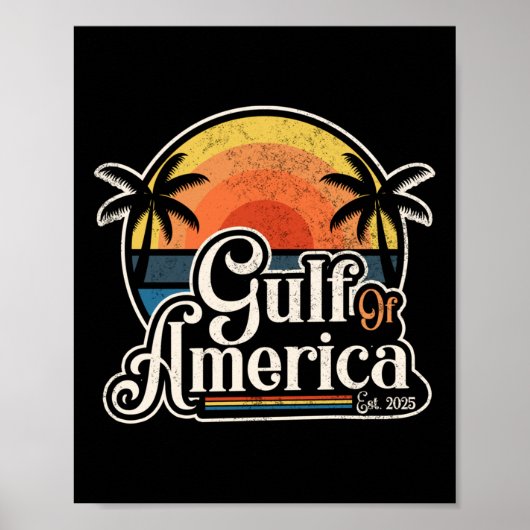 Retro Golf van de VS Amerika EST 2025 Amerikaanse Poster (Voorkant)