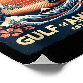 Retro Golf van de VS Amerika EST 2025 Amerikaanse  Poster (Hoek)