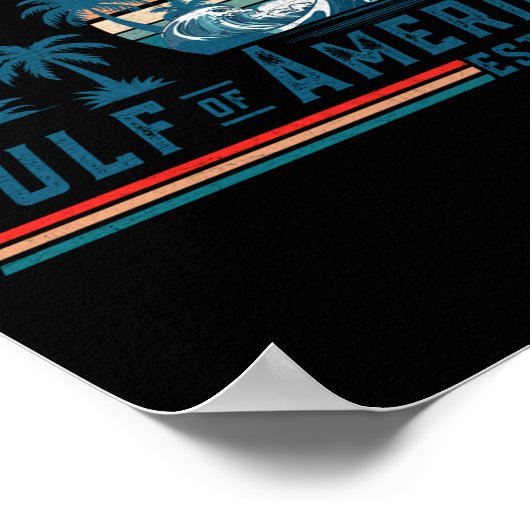 Retro Golf van de VS Amerika EST 2025 Amerikaanse  Poster (Hoek)