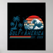 Retro Golf van de VS Amerika EST 2025 Amerikaanse  Poster (Voorkant)