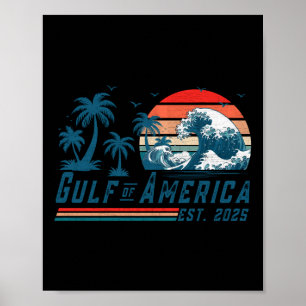 Retro Golf van de VS Amerika EST 2025 Amerikaanse  Poster