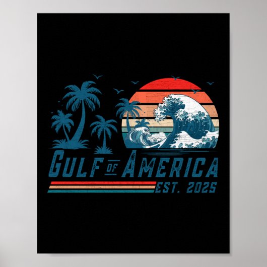 Retro Golf van de VS Amerika EST 2025 Amerikaanse  Poster (Voorkant)