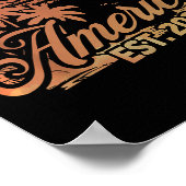 Retro Golf van de VS Amerika EST 2025 Amerikaanse  Poster (Hoek)