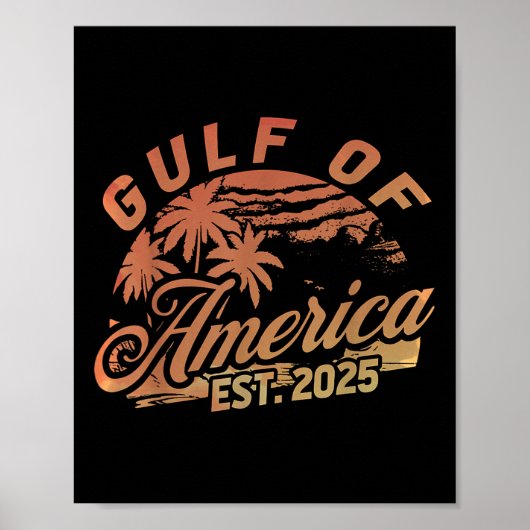 Retro Golf van de VS Amerika EST 2025 Amerikaanse  Poster (Voorkant)