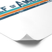 Retro Golf van de VS Amerika EST 2025 Amerikaanse  Poster (Hoek)