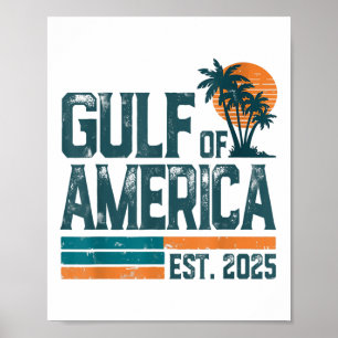 Retro Golf van de VS Amerika EST 2025 Amerikaanse  Poster