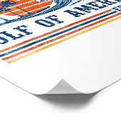 Retro Golf van de VS Amerika EST 2025 Amerikaanse Poster (Hoek)