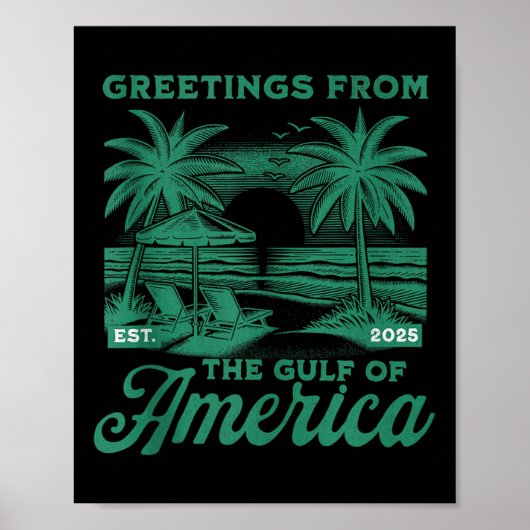 Retro Golf van de VS Amerika EST 2025 Amerikaanse Poster (Voorkant)