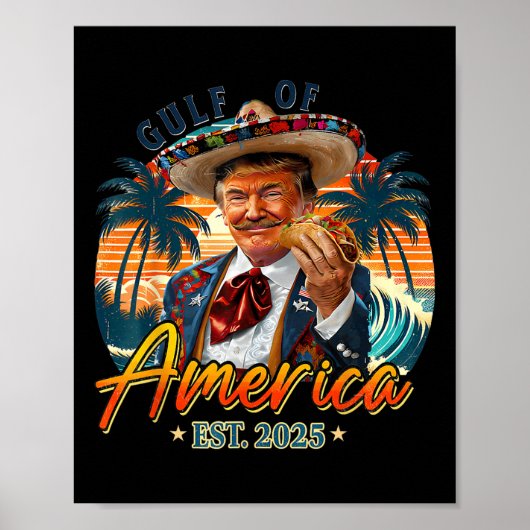 Retro Golf van de VS Amerika EST 2025 Amerikaanse  Poster (Voorkant)
