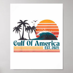 Retro Golf van de VS Amerika EST 2025 Amerikaanse Poster