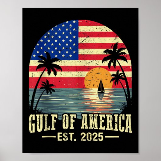 Retro Golf van de VS Amerika EST 2025 Amerikaanse Poster (Voorkant)