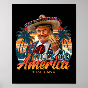 Retro Golf van de VS Amerika EST 2025 Amerikaanse  Poster