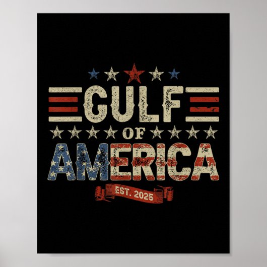 Retro Golf van de VS Amerika EST 2025 Amerikaanse Poster (Voorkant)