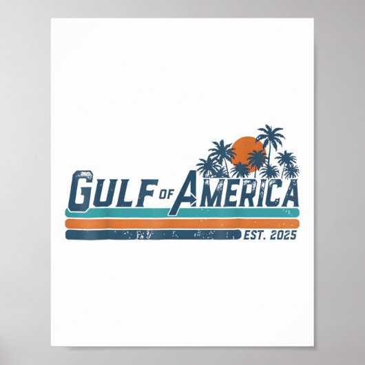 Retro Golf van de VS Amerika EST 2025 Amerikaanse Poster (Voorkant)