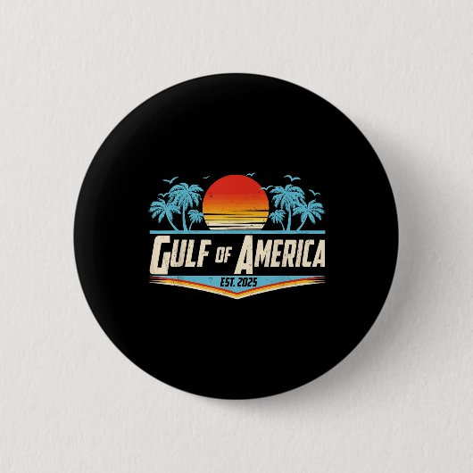 Retro Golf van de VS Amerika EST 2025 Amerikaanse Ronde Button 5,7 Cm (Voorkant)