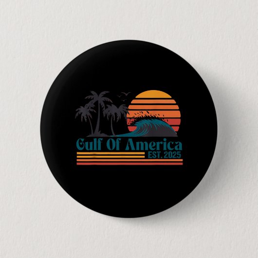 Retro Golf van de VS Amerika EST 2025 Amerikaanse  Ronde Button 5,7 Cm (Voorkant)
