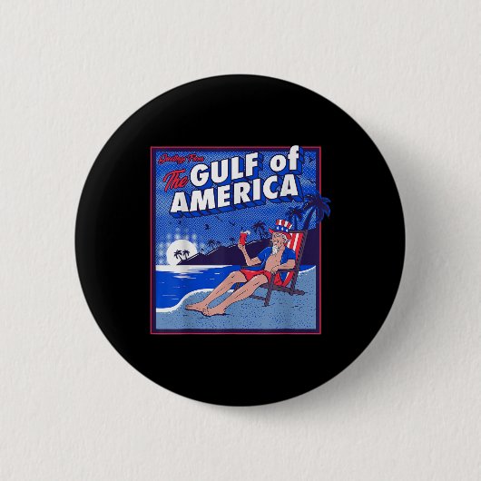 Retro Golf van de VS Amerika EST 2025 Amerikaanse Ronde Button 5,7 Cm (Voorkant)