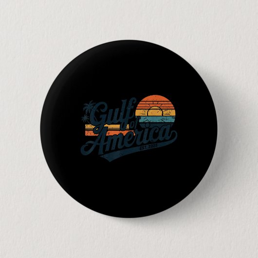 Retro Golf van de VS Amerika EST 2025 Amerikaanse  Ronde Button 5,7 Cm (Voorkant)