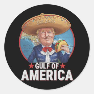 Retro Golf van de VS Amerika EST 2025 Amerikaanse Ronde Sticker
