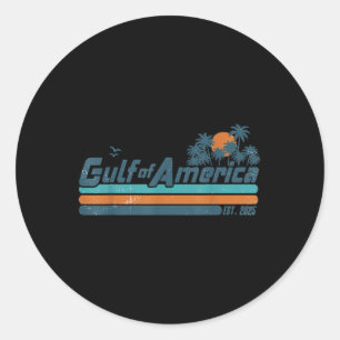Retro Golf van de VS Amerika EST 2025 Amerikaanse  Ronde Sticker