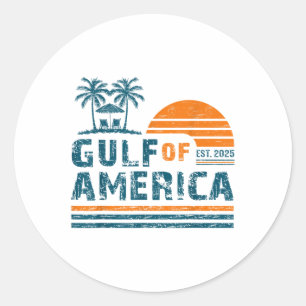 Retro Golf van de VS Amerika EST 2025 Amerikaanse Ronde Sticker