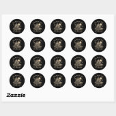 Retro Golf van de VS Amerika EST 2025 Amerikaanse  Ronde Sticker (Vel)