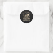 Retro Golf van de VS Amerika EST 2025 Amerikaanse  Ronde Sticker (Tas)