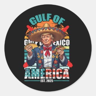 Retro Golf van de VS Amerika EST 2025 Amerikaanse  Ronde Sticker