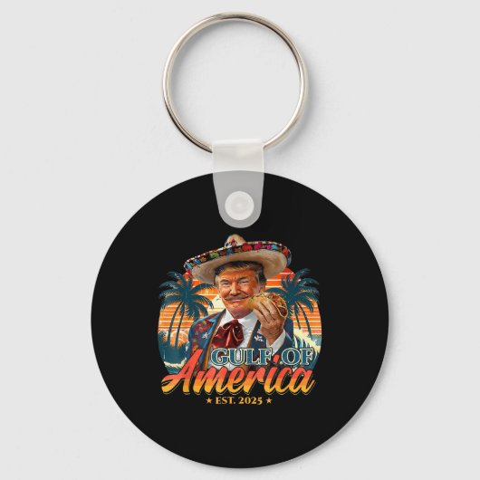Retro Golf van de VS Amerika EST 2025 Amerikaanse Sleutelhanger (Voorkant)