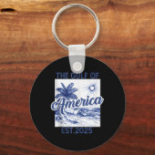 Retro Golf van de VS Amerika EST 2025 Amerikaanse Sleutelhanger (Voorkant)