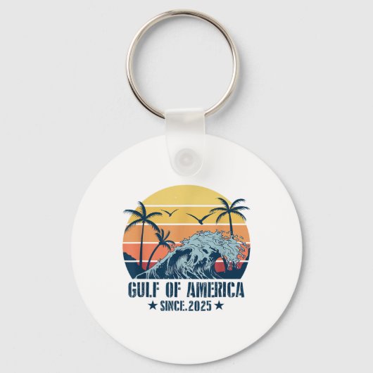 Retro Golf van de VS Amerika EST 2025 Amerikaanse  Sleutelhanger (Voorkant)