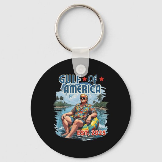 Retro Golf van de VS Amerika EST 2025 Amerikaanse Sleutelhanger (Voorkant)