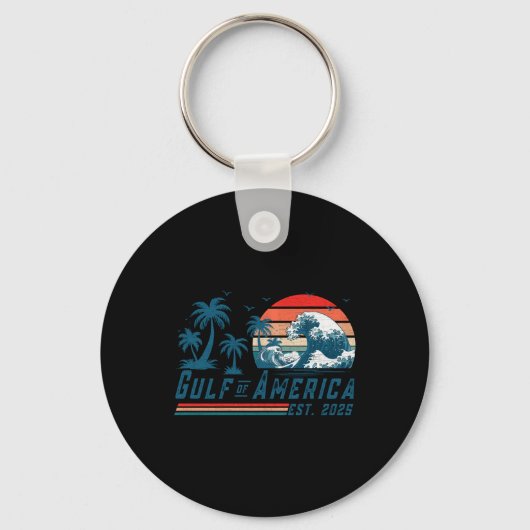 Retro Golf van de VS Amerika EST 2025 Amerikaanse Sleutelhanger (Voorkant)