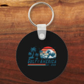 Retro Golf van de VS Amerika EST 2025 Amerikaanse Sleutelhanger (Voorkant)