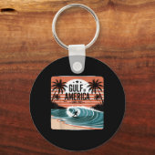 Retro Golf van de VS Amerika EST 2025 Amerikaanse Sleutelhanger (Voorkant)