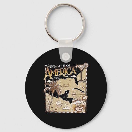 Retro Golf van de VS Amerika EST 2025 Amerikaanse  Sleutelhanger (Voorkant)