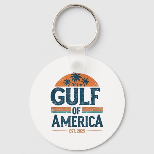 Retro Golf van de VS Amerika EST 2025 Amerikaanse  Sleutelhanger (Voorkant)