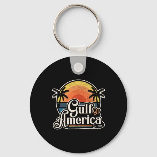 Retro Golf van de VS Amerika EST 2025 Amerikaanse Sleutelhanger (Voorkant)