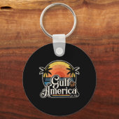 Retro Golf van de VS Amerika EST 2025 Amerikaanse Sleutelhanger (Voorkant)