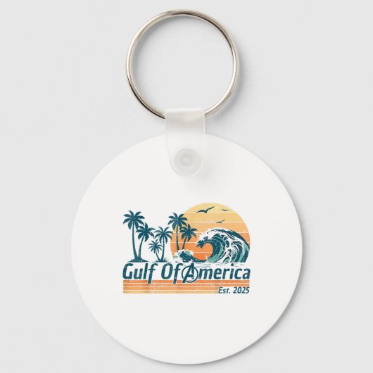 Retro Golf van de VS Amerika EST 2025 Amerikaanse Sleutelhanger (Voorkant)