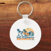 Retro Golf van de VS Amerika EST 2025 Amerikaanse Sleutelhanger (Voorkant)